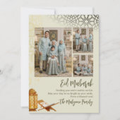 Cartes Pour Fêtes Annuelles Elegant Eid Mubarak Islamique Géométrique Multi-Ph (Devant)