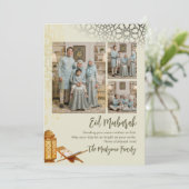 Cartes Pour Fêtes Annuelles Elegant Eid Mubarak Islamique Géométrique Multi-Ph (Debout devant)