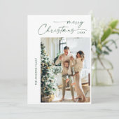 Cartes Pour Fêtes Annuelles Élégant élégant 4 PHOTO Noël Salutation (Debout devant)