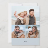 Cartes Pour Fêtes Annuelles Élégant élégant 4 PHOTO Noël Salutation (Dos)