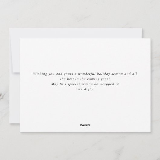 Cartes Pour Fêtes Annuelles Élégant élégant 4 PHOTO Noël Salutation (Dos)