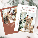 Cartes Pour Fêtes Annuelles Élégant élégant 4 PHOTO Noël Salutation<br><div class="desc">Simplement Élégant et élégant PHOTO Noël Greeting Carte de vacances. Surprenez et apportez la joie à vos proches et rendez la fête inoubliable. Pour plus de personnalisation,  cliquez sur le lien "customiser plus" et utilisez notre outil de conception pour modifier ce modèle.</div>