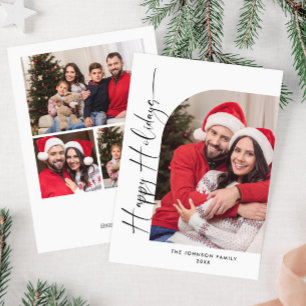 Cartes Pour Fêtes Annuelles Élégant élégant 4 PHOTO Noël Salutation