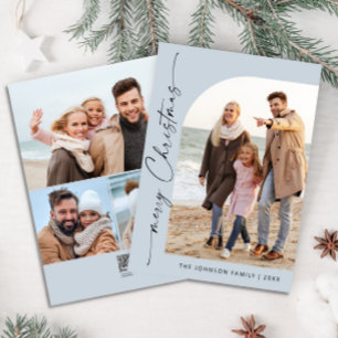 Cartes Pour Fêtes Annuelles Élégant élégant 4 PHOTO Noël Salutation