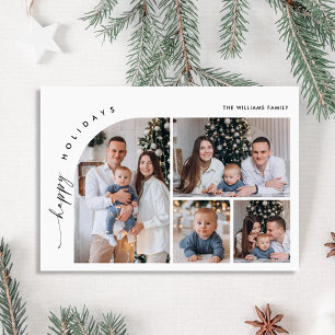 Cartes Pour Fêtes Annuelles Élégant élégant 4 PHOTO Noël Salutation