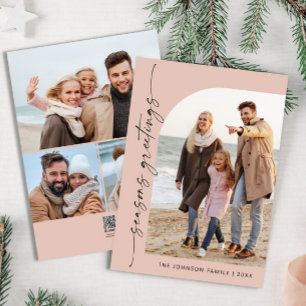Cartes Pour Fêtes Annuelles Élégant élégant 4 PHOTO Noël Salutation