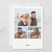 Cartes Pour Fêtes Annuelles Élégant élégant 4 PHOTO Noël Salutation (Dos)