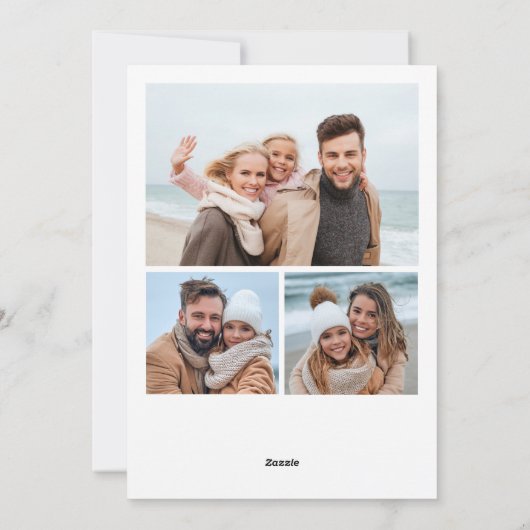 Cartes Pour Fêtes Annuelles Élégant élégant 4 PHOTO Noël Salutation (Dos)