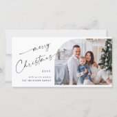 Cartes Pour Fêtes Annuelles Élégant élégant 4 PHOTO Noël Salutation (Devant)