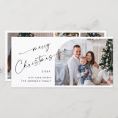 Cartes Pour Fêtes Annuelles Élégant élégant 4 PHOTO Noël Salutation (Devant / Derrière)