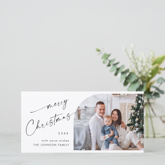 Cartes Pour Fêtes Annuelles Élégant élégant 4 PHOTO Noël Salutation (Debout devant)