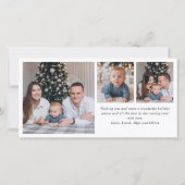 Cartes Pour Fêtes Annuelles Élégant élégant 4 PHOTO Noël Salutation (Dos)