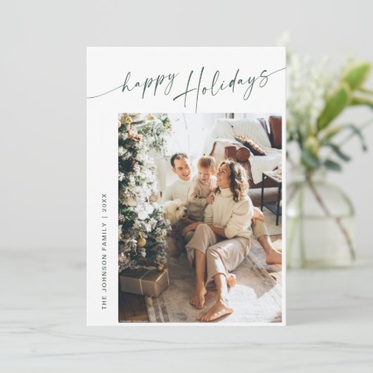 Cartes Pour Fêtes Annuelles Élégant élégant 5 PHOTO Noël Salutation (Debout devant)