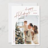 Cartes Pour Fêtes Annuelles Élégant élégant 5 PHOTO Noël Salutation (Devant)