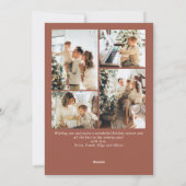 Cartes Pour Fêtes Annuelles Élégant élégant 5 PHOTO Noël Salutation (Dos)