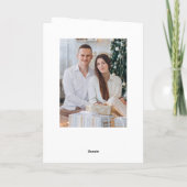 Cartes Pour Fêtes Annuelles Élégant élégant 5 PHOTO Noël Salutation (Dos)