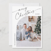 Cartes Pour Fêtes Annuelles Élégant élégant 5 PHOTO Noël Salutation (Devant)