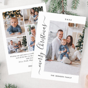 Cartes Pour Fêtes Annuelles Élégant élégant 5 PHOTO Noël Salutation