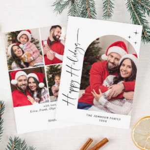 Cartes Pour Fêtes Annuelles Élégant élégant 5 PHOTO Noël Salutation
