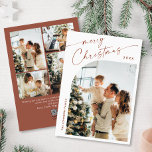 Cartes Pour Fêtes Annuelles Élégant élégant 5 PHOTO Noël Salutation<br><div class="desc">Simplement Élégant et élégant PHOTO Noël Greeting Carte de vacances. Surprenez et apportez la joie à vos proches et rendez la fête inoubliable. Pour plus de personnalisation,  cliquez sur le lien "customiser plus" et utilisez notre outil de conception pour modifier ce modèle.</div>