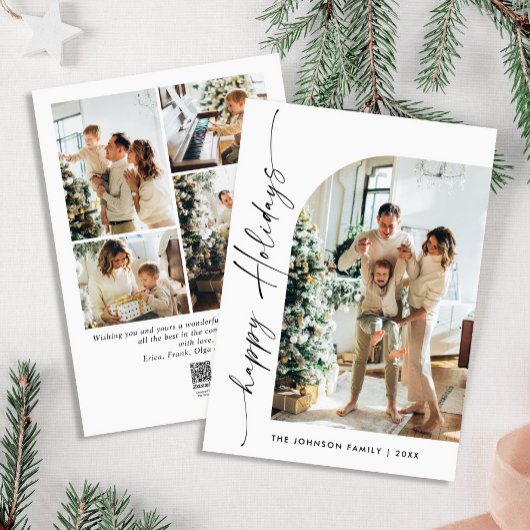 Cartes Pour Fêtes Annuelles Élégant élégant 5 PHOTO Noël Salutation