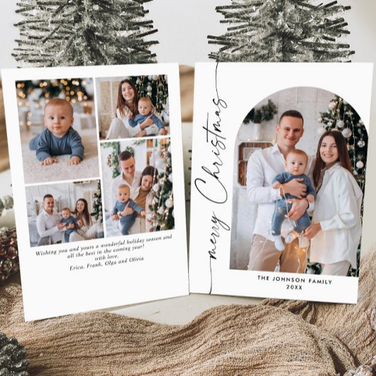 Cartes Pour Fêtes Annuelles Élégant élégant 5 PHOTO Noël Salutation