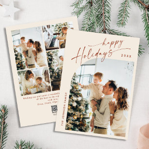 Cartes Pour Fêtes Annuelles Élégant élégant 5 PHOTO Noël Salutation