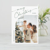 Cartes Pour Fêtes Annuelles Élégant élégant 5 PHOTO Noël Salutation (Debout devant)