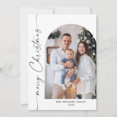 Cartes Pour Fêtes Annuelles Élégant élégant 5 PHOTO Noël Salutation (Devant)