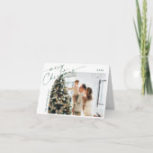 Cartes Pour Fêtes Annuelles Élégant Élégant 7 PHOTO Noël Salutation (Devant)