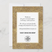 Cartes Pour Fêtes Annuelles Élégant Fabuleux Nouvel An Festif Gold Snowflakes (Dos)