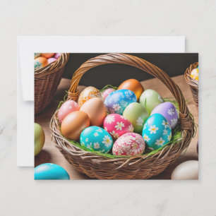 Cartes Pour Fêtes Annuelles Elégant Festif Coloré OEufs de Pâques