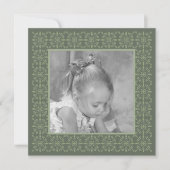 Cartes Pour Fêtes Annuelles Élégant Fléau de neige vert hiver photo simple (Devant)