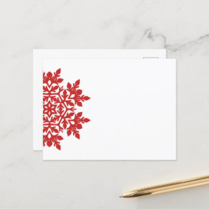 Cartes Pour Fêtes Annuelles Élégant flocon de neige (canneberge)