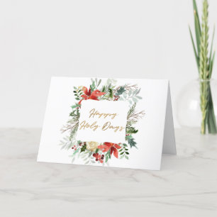 Cartes Pour Fêtes Annuelles Élégant Floral Joyeux Jours de Noël Photo