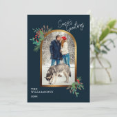 Cartes Pour Fêtes Annuelles Élégant Foliage Bonnes Fêtes photo personnalisées (Debout devant)