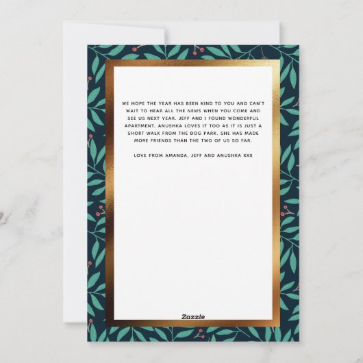 Cartes Pour Fêtes Annuelles Élégant Foliage Bonnes Fêtes photo personnalisées (Dos)