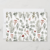 Cartes Pour Fêtes Annuelles Élégant Foliage vert 3 Multi Photo Noël (Dos)