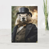 Cartes Pour Fêtes Annuelles Élégant Gentleman Funny (Devant)