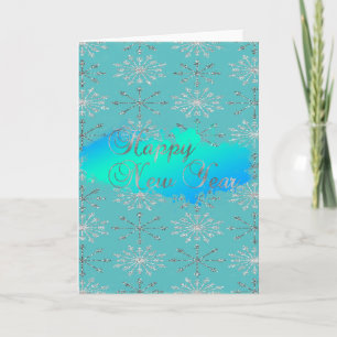 Cartes Pour Fêtes Annuelles Élégant, Glitterie Silver Snowflakes