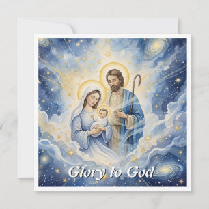 Cartes Pour Fêtes Annuelles Élégant Gloire Religieuse À Dieu Noël chrétien