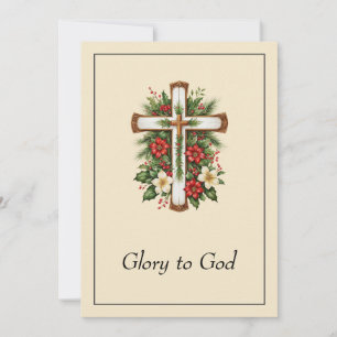 Cartes Pour Fêtes Annuelles Élégant Gloire Religieuse À Dieu Noël chrétien