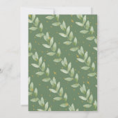 Cartes Pour Fêtes Annuelles Elegant Gold Greenery Christmas Baby Announcement (Dos)