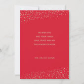 Cartes Pour Fêtes Annuelles Elegant Gold JOYFUL Script on Red Photo Christmas (Dos)