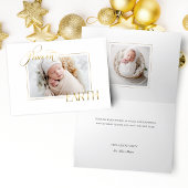 Cartes Pour Fêtes Annuelles Elegant Gold Peace on Earth Photo