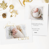 Cartes Pour Fêtes Annuelles Elegant Gold Peace on Earth Photo