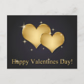 Cartes Pour Fêtes Annuelles Elégant Golden Hearts Nom - Saint-Valentin (Devant)