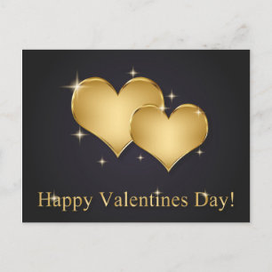 Cartes Pour Fêtes Annuelles Elégant Golden Hearts Nom - Saint-Valentin