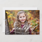 Cartes Pour Fêtes Annuelles Élégant Grateful Script Photo Thanksgiving (Devant)