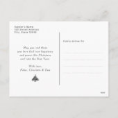 Cartes Pour Fêtes Annuelles Élégant Green Plaid Holly Père Noël Reindeer Noël (Dos)